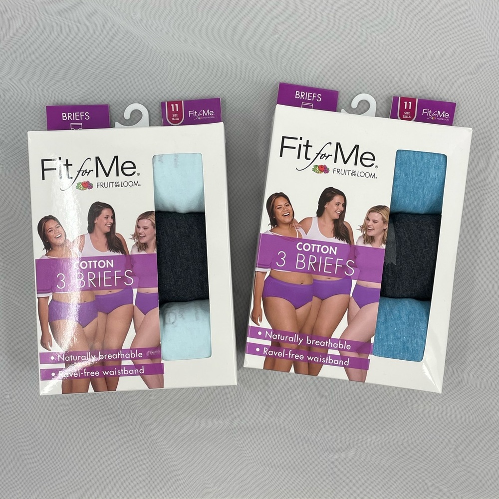 Fruit of the loom Fit for me briefs Size 11 22W 24W lot of 2